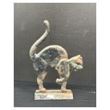 Antique Cast Iron Black Cat Doorstop