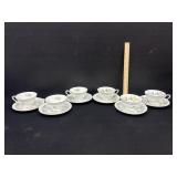 6 Franconia Hawthorn Cup & Saucers