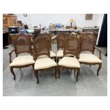 6 Henredon Cane Back Formal Dining Chairs