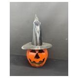 Vintage Metal Witch Jack-O-Lantern Hanging