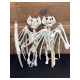 2 Large Halloween Bat Skeletons