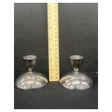 Mid Century Oneida Silver Candle Holder
