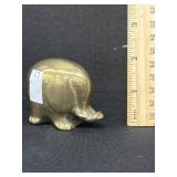 Heavy Brass Small Elephant Paperweight