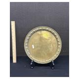 Vintage Heavy Brass Serving Tray