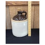 Antique Stoneware Glazed Moonshine Jug