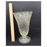 Vintage Iris & Bone Footed Vase