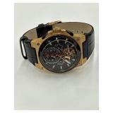 Mens Sug Skeleton Watch Water Resistant
