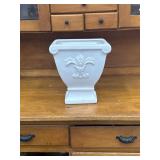 Vintage White Porcelain Footed Urn Planter