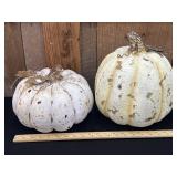 2 Heavy Decorative Fall Pumpkins