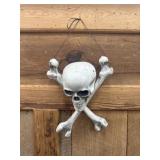 Hanging Halloween Skull & Cross Bones
