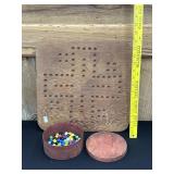 Vintage Wooden Wahoo Marble Game