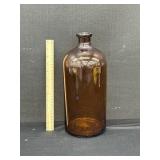 Vintage Amber Apothecary Medical Jar