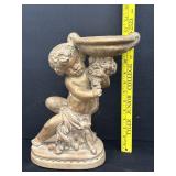 Vintage Cherub Statue  Holding Compote