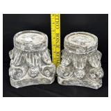 Neoclassical Grecian Faux Stone Candle Holders