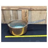 Large English Copper Saucepan Circa 1870