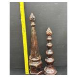 2 Vintage Tall Architectural Finials