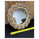 11.5" Gold Gilt Free Standing or Haning Mirror
