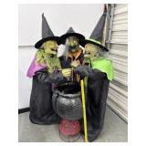Large 3 Witches Animated Halloween Display