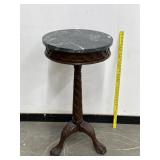 Victorian Style Marble Top & Wooden Plant Stand
