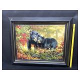 Black Bears Painting w/COA 41 x 50