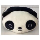 Plush Panda Pillow with Black and White Design