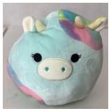 Rainbow-Maned Plush Unicorn Pillow