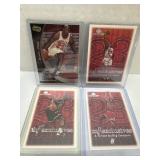 4 Michael Jordan Basketball Collectible Cards