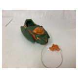 1981 Mattel Green Plastic Toy Vehicle with Pull St