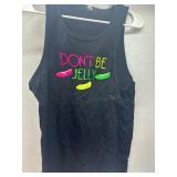 Black Tank Top With ï¿½Donï¿½t Be Jellyï¿½ Text Design ï¿½