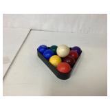 Mini Billiard Balls with Rack and Cue Ball