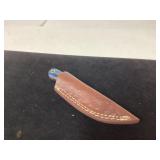 Damascus Steel Knife With Multicolored Handle and