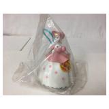 Approximately 7-Inch Tall Figurine in Pink and Whi