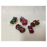 Five Cars-Themed Toy Vehicles