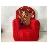 Red Plush Childrenï¿½s Chair with Toy Story Theme