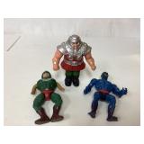 Three Vintage Action Figures with Adjustable Knigh