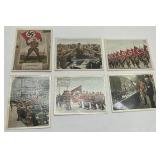 Six 1930s WWII Germany Propaganda Cigarette Cards