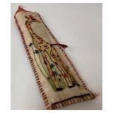 Approximately 14-Inch Long Vintage Giraffe Fabric