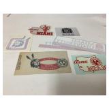 Vintage Miami University Stickers with Alumni Desi
