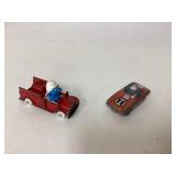 Two Vintage Diecast Vehicles: Smurf Truck and Corv Two Vintage Diecast Vehicles: Smurf Truck and Corv