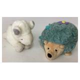 Plush Toys Featuring Lamb and Hedgehog Plush Toys Featuring Lamb and Hedgehog