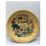 Vintage Handwoven Bamboo Bowl Featuring Florida Gr Vintage Handwoven Bamboo Bowl Featuring Florida Gr