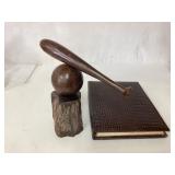 Wooden Baseball Bat and Ball Sculpture with Emboss Wooden Baseball Bat and Ball Sculpture with Emboss