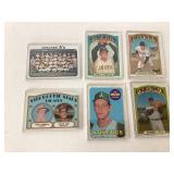 Six 1972 Topps Baseball Cards in Protective Cases Six 1972 Topps Baseball Cards in Protective Cases