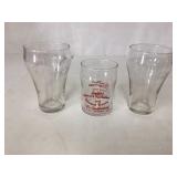 Two Coca-Cola Glasses and One Wellman�s Restaurant Two Coca-Cola Glasses and One Wellman�s Restaurant