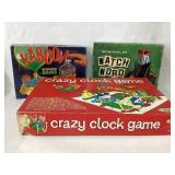 Three Vintage Board Games: Crazy Clock Game, Kaboo Three Vintage Board Games: Crazy Clock Game, Kaboo