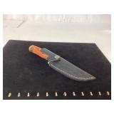 Handmade Knife with Decorative Wood Handle and She Handmade Knife with Decorative Wood Handle and She