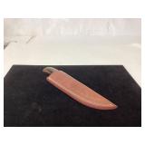 Damascus Steel Knife with Leather Sheath, Approxim Damascus Steel Knife with Leather Sheath, Approxim