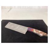 Custom Damascus Steel Cleaver with Resin Handle, 1 Custom Damascus Steel Cleaver with Resin Handle, 1