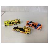 3 Diecast Semi-Trucks with Cars 3 Diecast Semi-Trucks with Cars