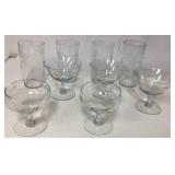 Etched Glasses and Sherbets